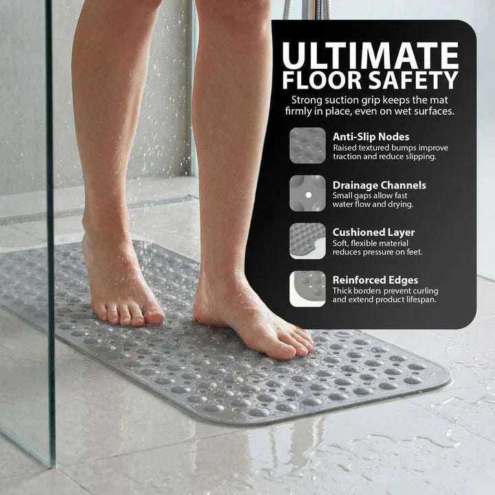 Rutschfeste Badematte | Erhabene Struktur | Schneller Wasserabfluss | SafeStep – Lamylie