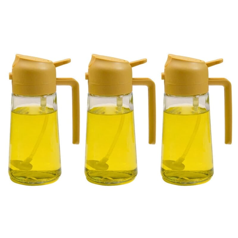 Dispensador y pulverizador de aceite de vidrio de doble función para la cocina - Lamylie