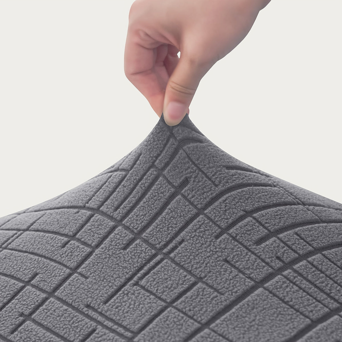 Crossfit elastische hoezen voor eetkamerstoelen — kruislings gestructureerde stretchstof, stevige pasvorm