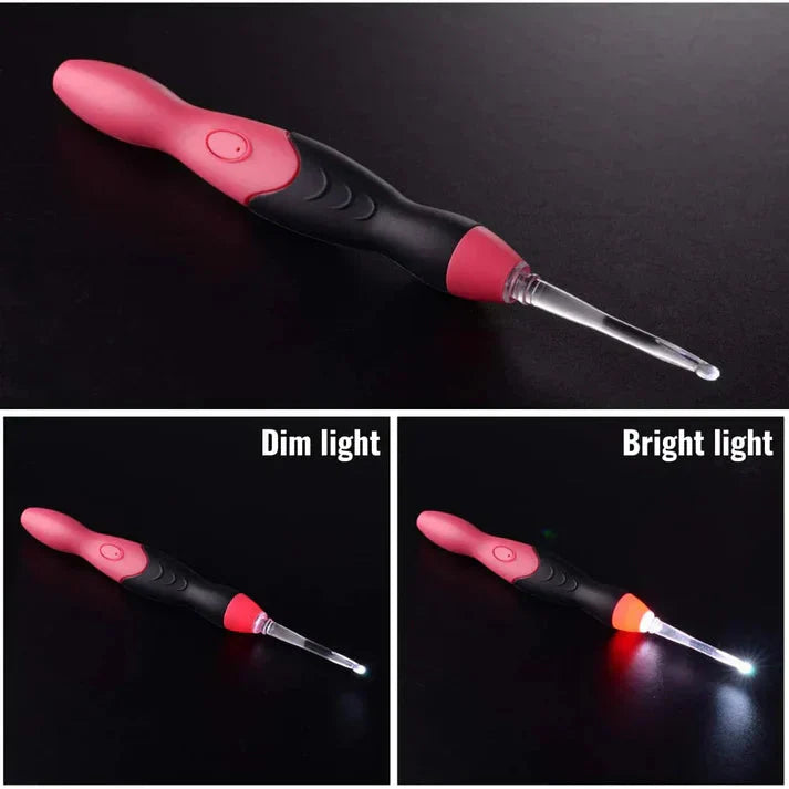 LED Crochet Hook Kit | Lighted Tip | Swap-Out Heads | LumiStitch - Lamylie