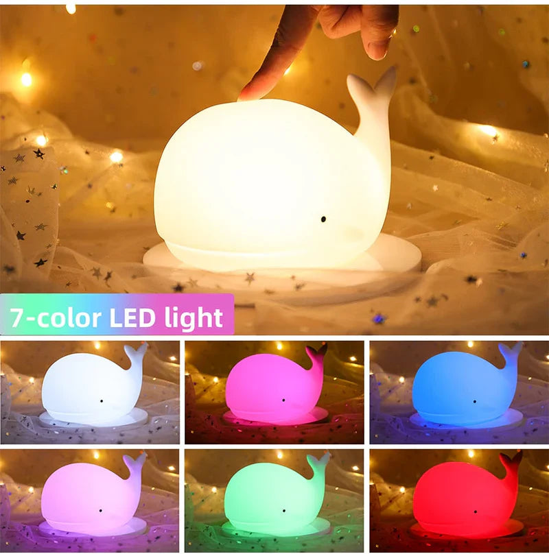 Wall Night Lamp with Color-Shifting LED – Touch Sensor, USB Powered - Lamylie