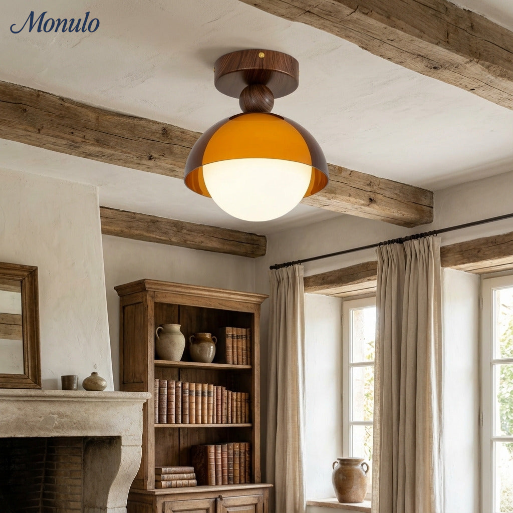 Vintage Ceiling Lamp with Sunset Tones for Hallway and Entrance | Modern Ambient Lighting - Lamylie