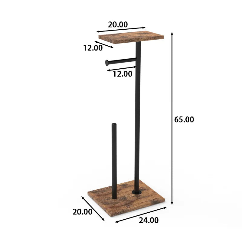 Freestanding Toilet Roll Holder | Tray for Phone and Accessories | Stable Stand | BathBridge - Lamylie