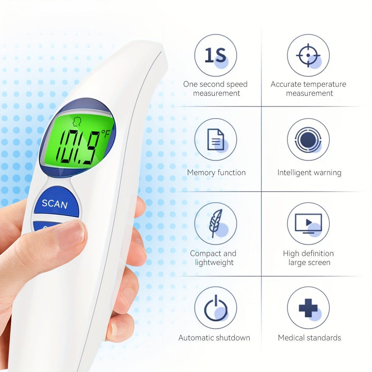 Thermomètre infrarouge frontal sans contact - Lamylie