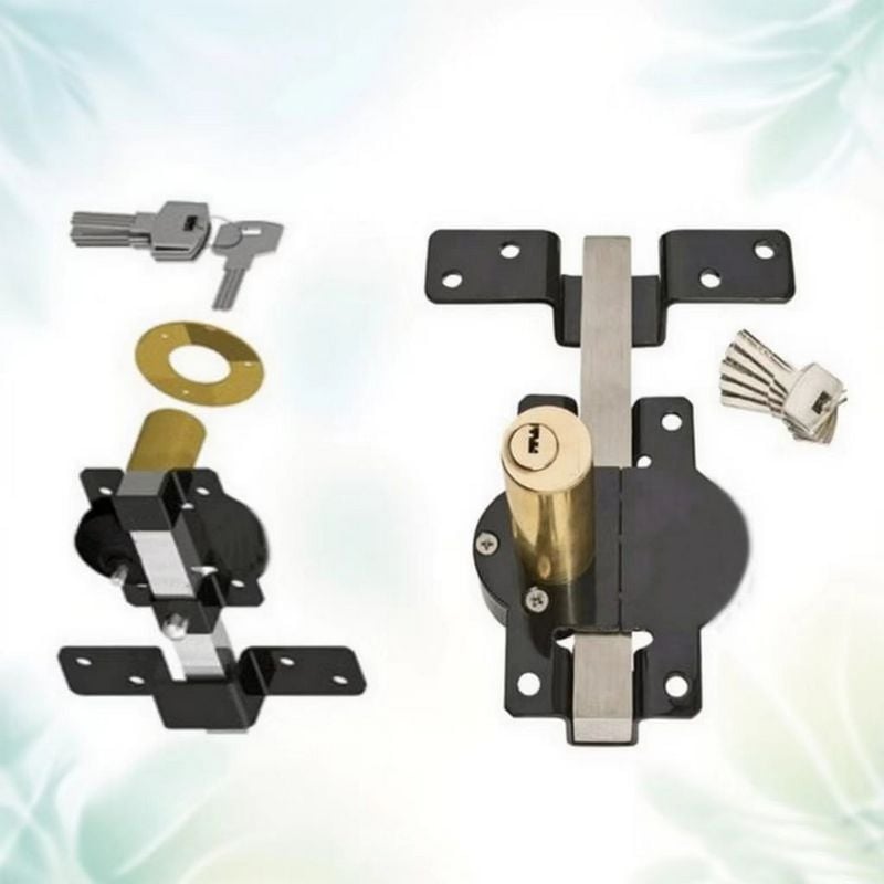 Cerradura para puerta con llave | Antióxido | Pestillo de resorte | GateSecure - Lamylie
