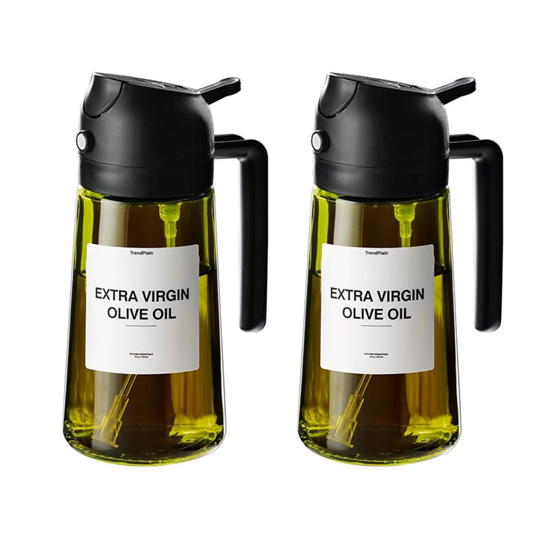 Dispensador y pulverizador de aceite de vidrio de doble función para la cocina - Lamylie