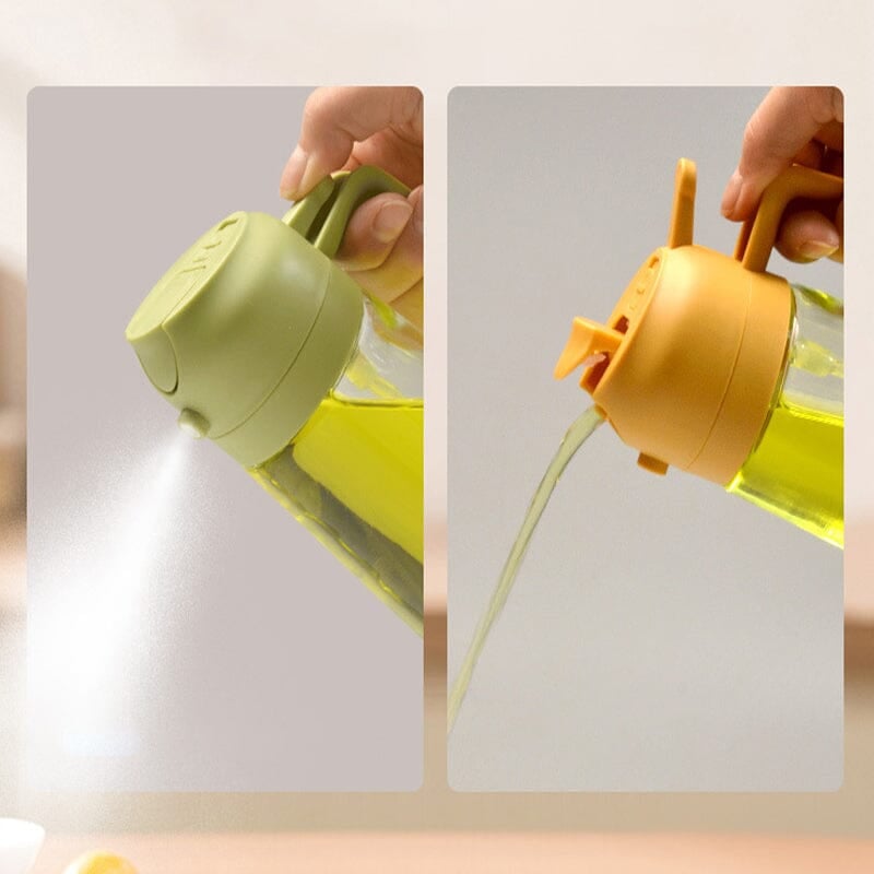Dispensador y pulverizador de aceite de vidrio de doble función para la cocina - Lamylie