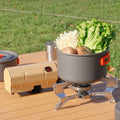 Portable Camping Stove for Warm Meals on the Go | Compact and Foldable Cooking Set | Ideal for Camping Hiking Picnic | Aluminum Butane Propane Camping Cooker - Lamylie