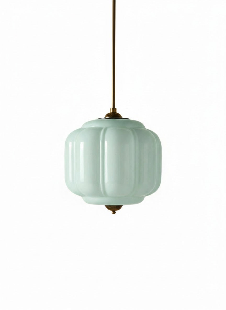 Vintage Milk Glass Pendant Lamp with Wavy Edge | Scandinavian Atmosphere Lighting for Kitchen and Bedroom - Lamylie
