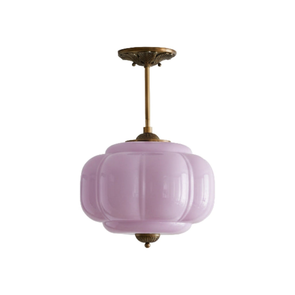 Vintage Milk Glass Pendant Lamp with Wavy Edge | Scandinavian Atmosphere Lighting for Kitchen and Bedroom - Lamylie