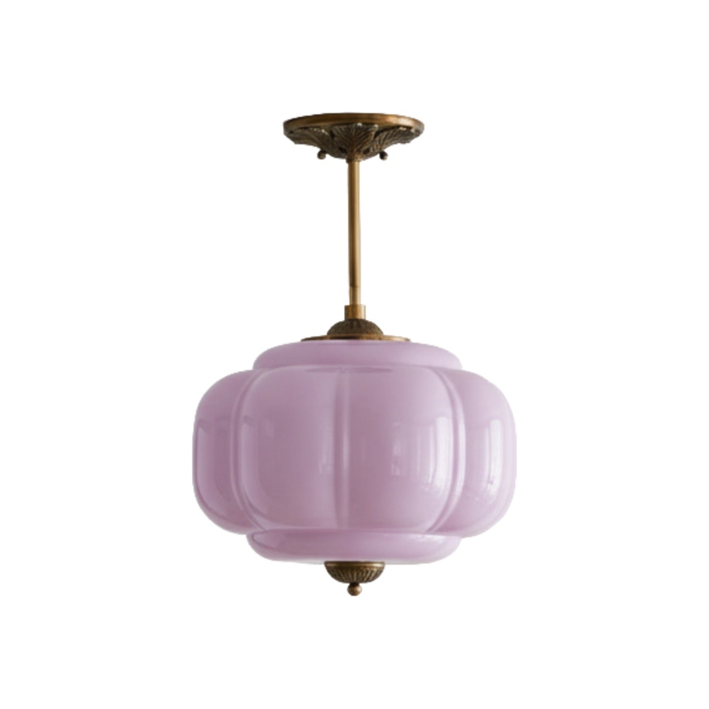 Vintage Milk Glass Pendant Lamp with Wavy Edge | Scandinavian Atmosphere Lighting for Kitchen and Bedroom - Lamylie