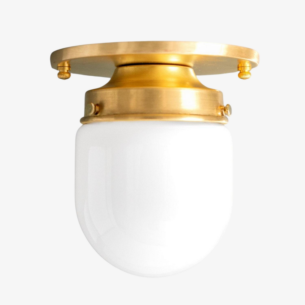 Opal Glass Wall & Ceiling Lamp Dual Function Modern Design Brass - Lamylie