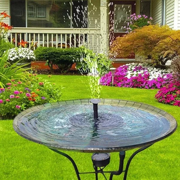 Fontaine de jardin à énergie solaire avec design flottant | Décoration aquatique écologique pour bassin et jardin - Lamylie