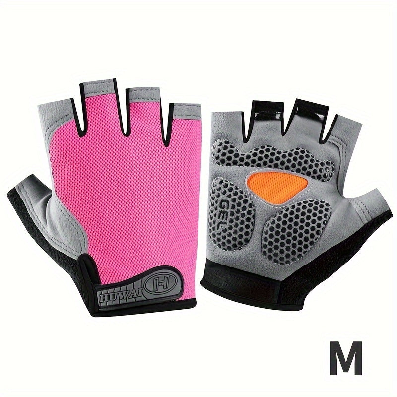 AthletiQ Half-Finger Outdoor Gloves, Universally Sized for Men & Women