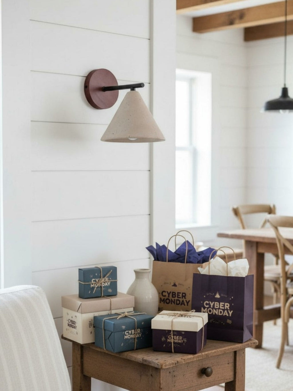 Travertin Wandleuchte konisches Design Minimalistische Akzentbeleuchtung Schlafzimmer Wohnzimmer - Lamylie
