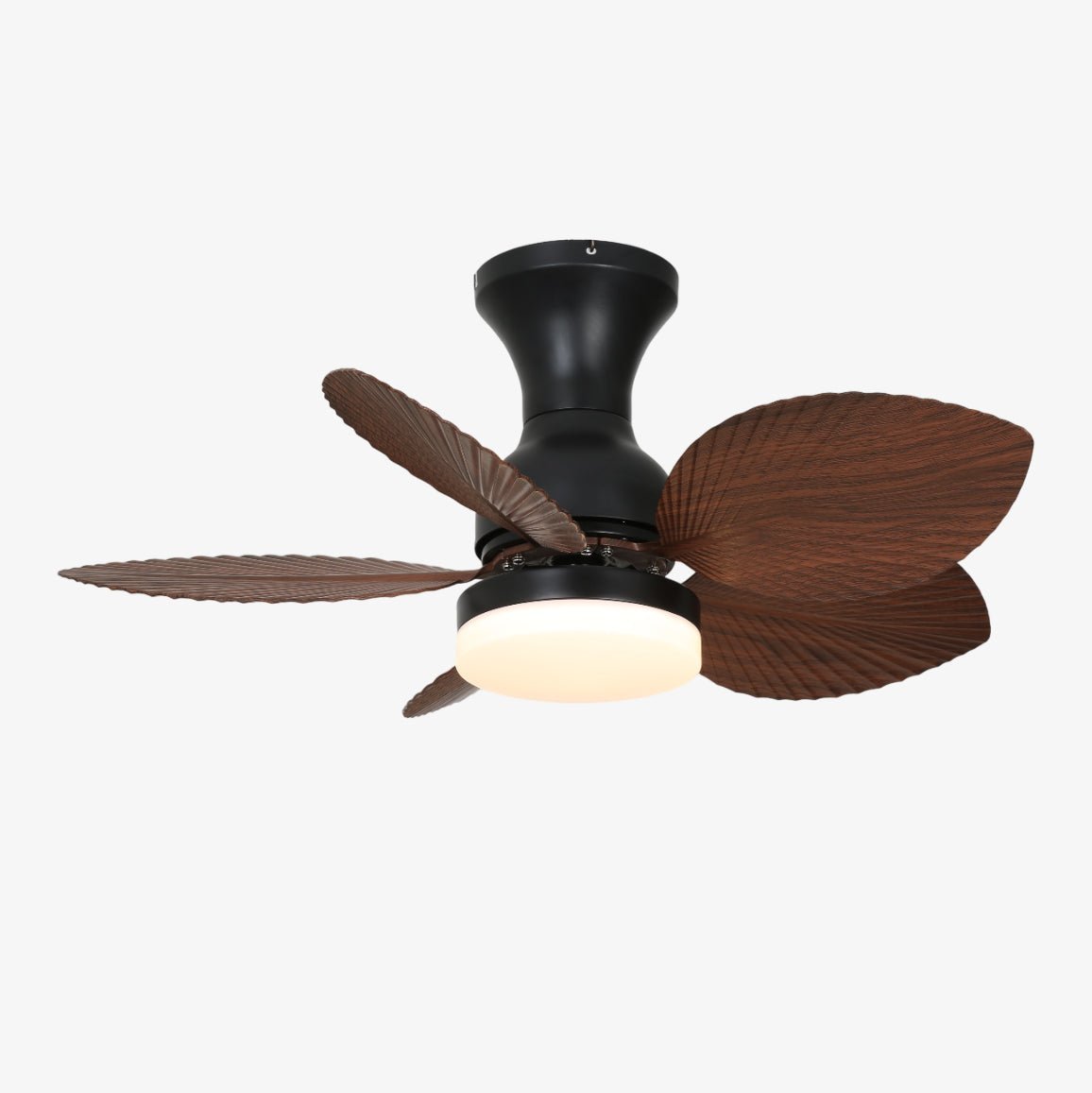 Takvifte med belysning Florence i vintage trelook — designertakvifte med lampe, 6 hastigheter, fjernkontroll, E27 eller LED, egnet for stue og soverom – Lamylie