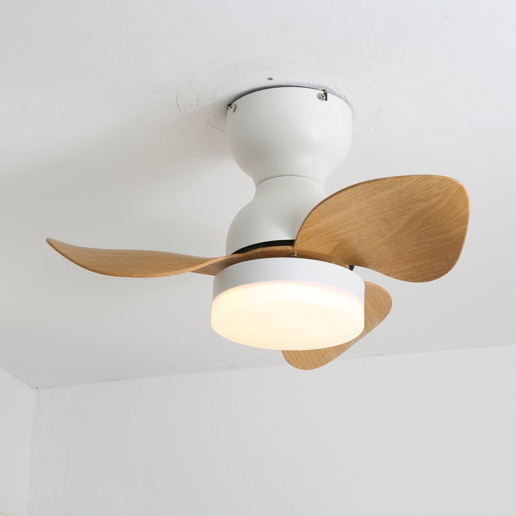 Takfläkt med belysning Ø55 cm, modern fläkt med 6 hastigheter och 3 ljusinställningar, LED-fläkt för vardagsrum och sovrum - Lamylie