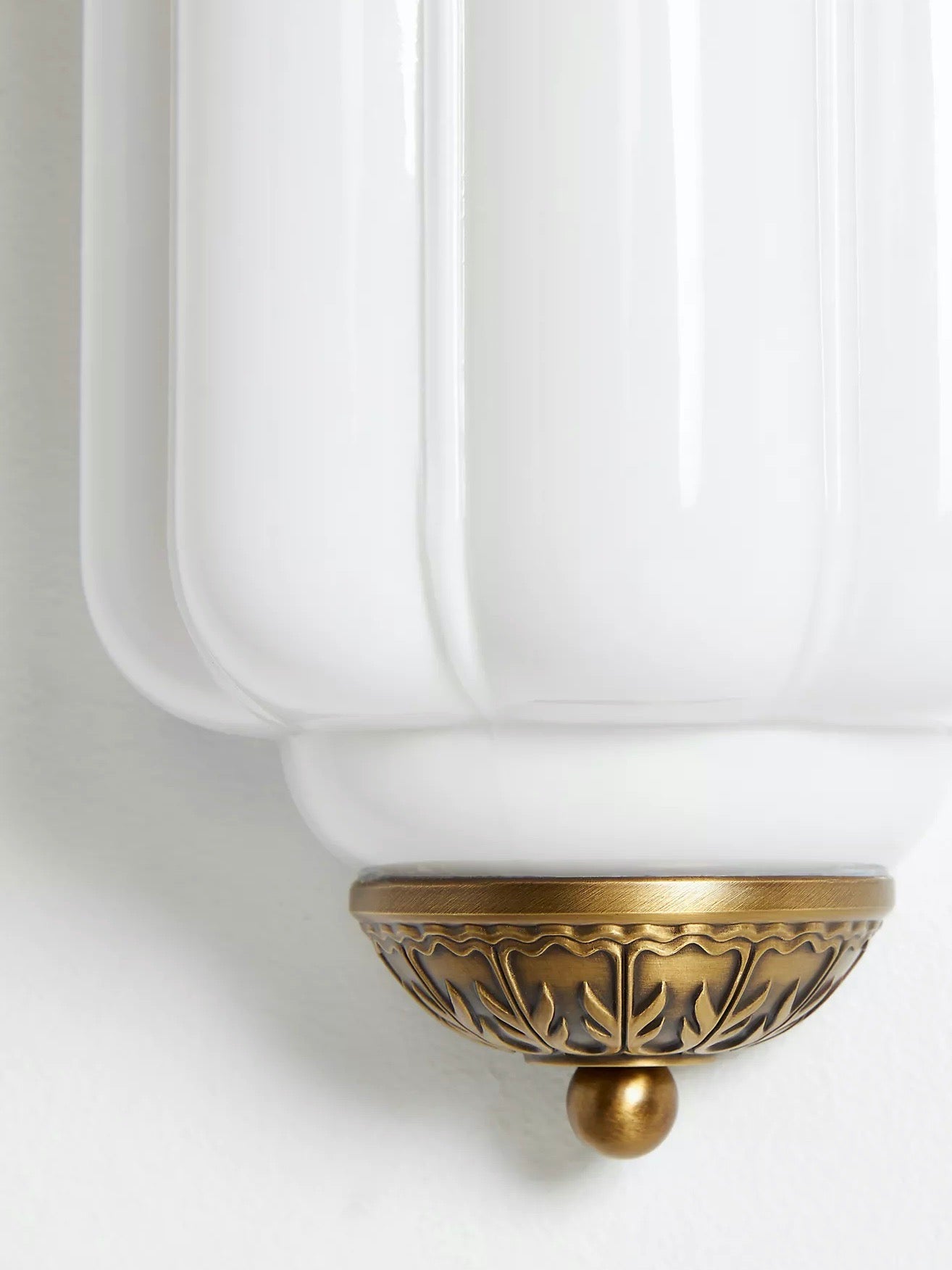 Milk Glass Wall Lamp for Bedroom Hall Scandinavian Style - Lamylie
