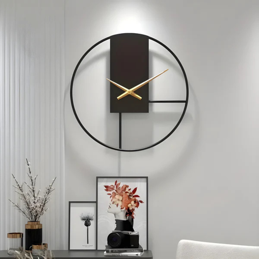 Ceas de perete mare, minimalist – design silențios pentru living - Lamylie