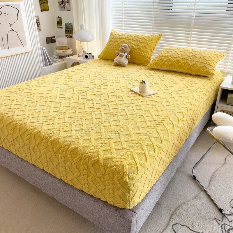 Set di copripiumino di lusso in velluto color latte, morbido, caldo, traspirante, reversibile, lavabile in lavatrice e resistente, matrimoniale king size - Lamylie