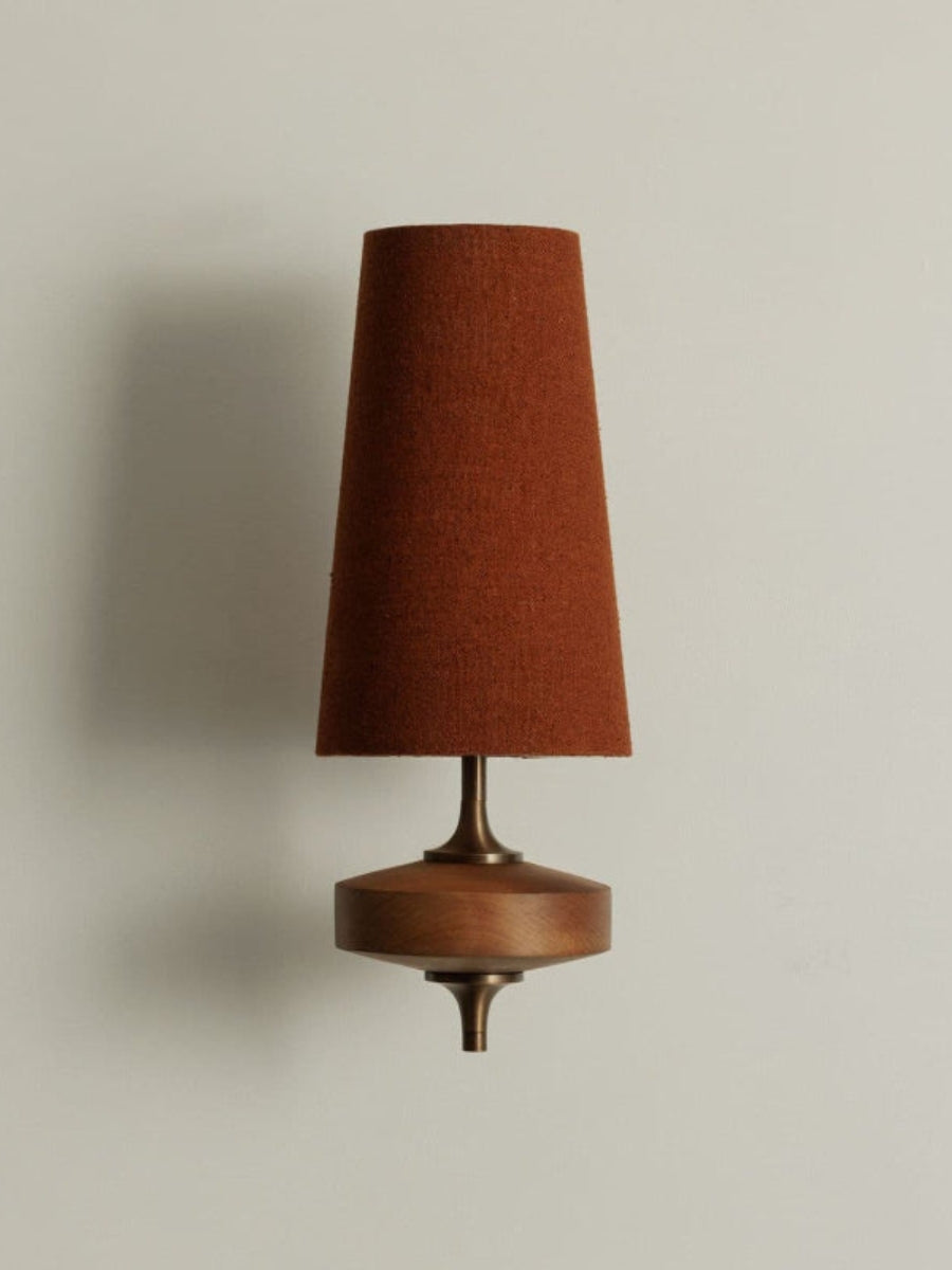 Retro Wall Lamp with Fabric Shade | Vintage Lighting for Bedroom - Lamylie
