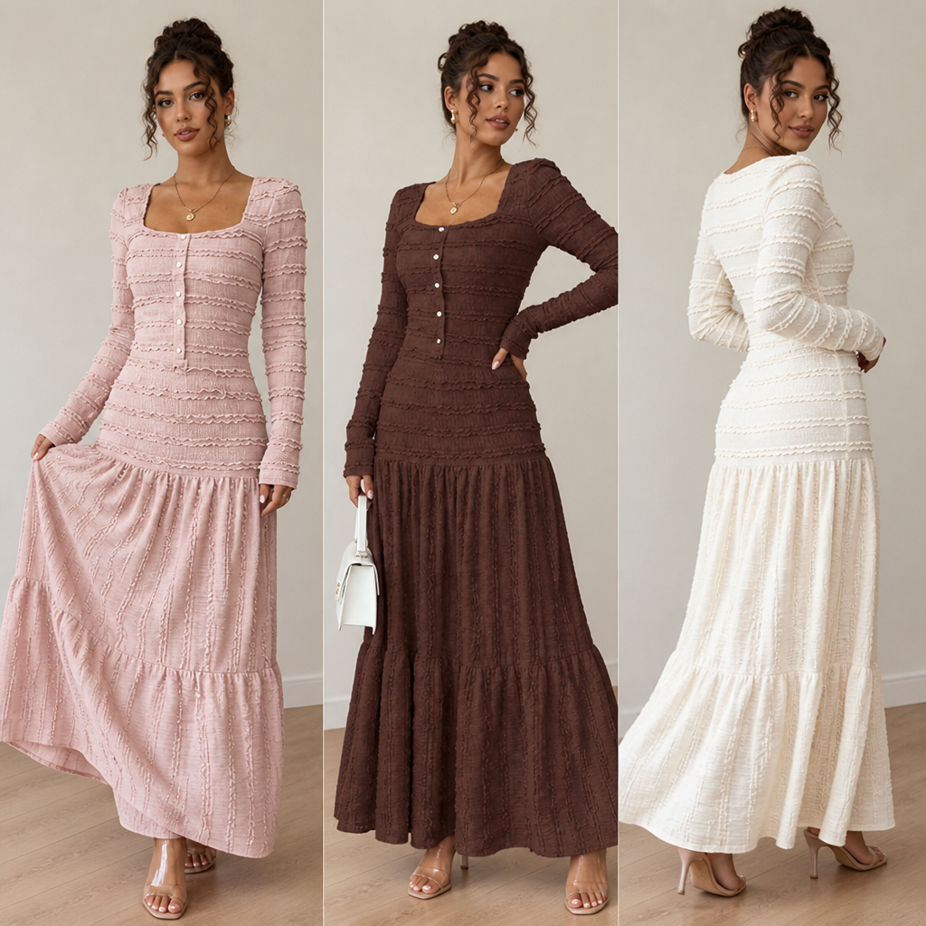 Vestido largo CelestinaFlow — Disfruta de una gracia natural y una confianza que duran todo el día - Lamylie