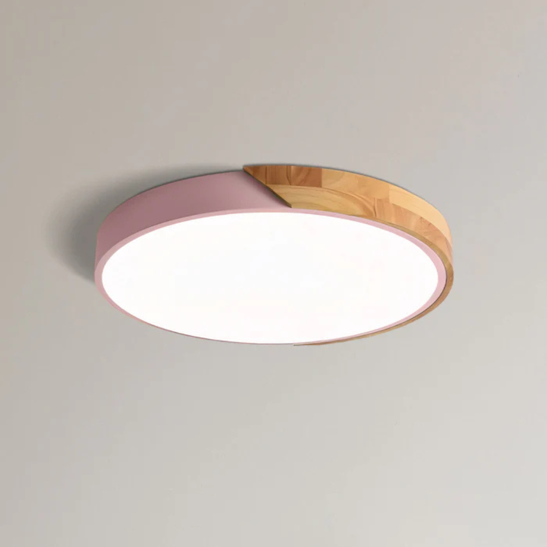 Minimalistické stropní svítidlo ze dřeva a akrylu | Skandinávský design do obývacího pokoje a ložnice | Energeticky úsporné LED osvětlení | Snadná instalace – Lamylie