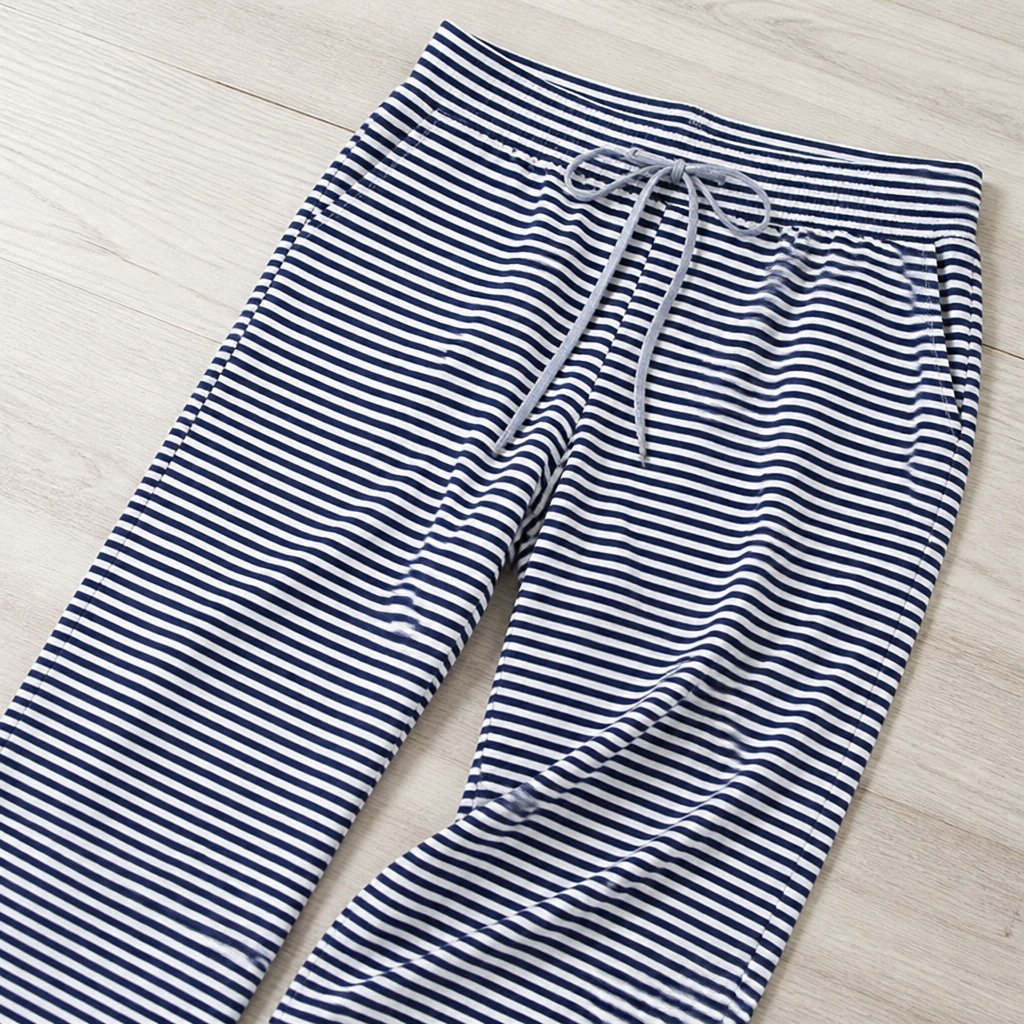 LuxeFlow Striped Knit Pants — Feel Unstoppable Freedom and Effortless Chic All Day Long - Lamylie