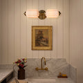 Vintage Art Deco Milk Glass Eloise Vanity Light Fixture
