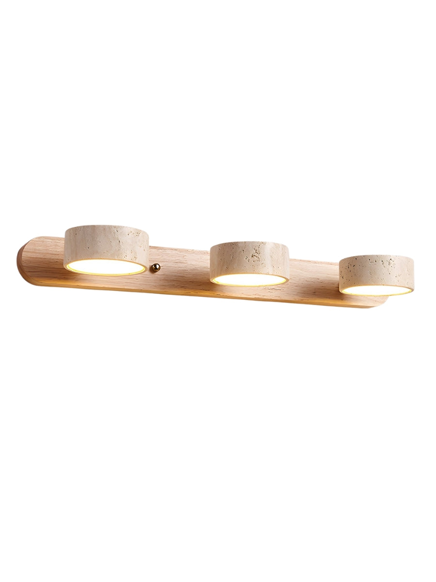 Wandleuchte mit mehreren Lichtpunkten Naturstein moderne Badezimmerbeleuchtung warmweiß kaltweiß 2-3-4 Lichter Steinleuchte - Lamylie