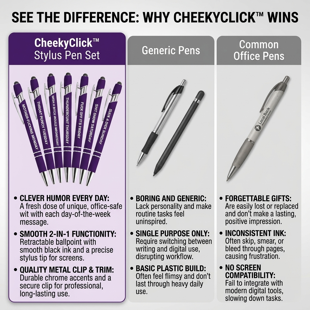 CheekyClick Stylus Pen Set — Turn Every Task Into a Smooth, Smile-Powered Win - Lamylie