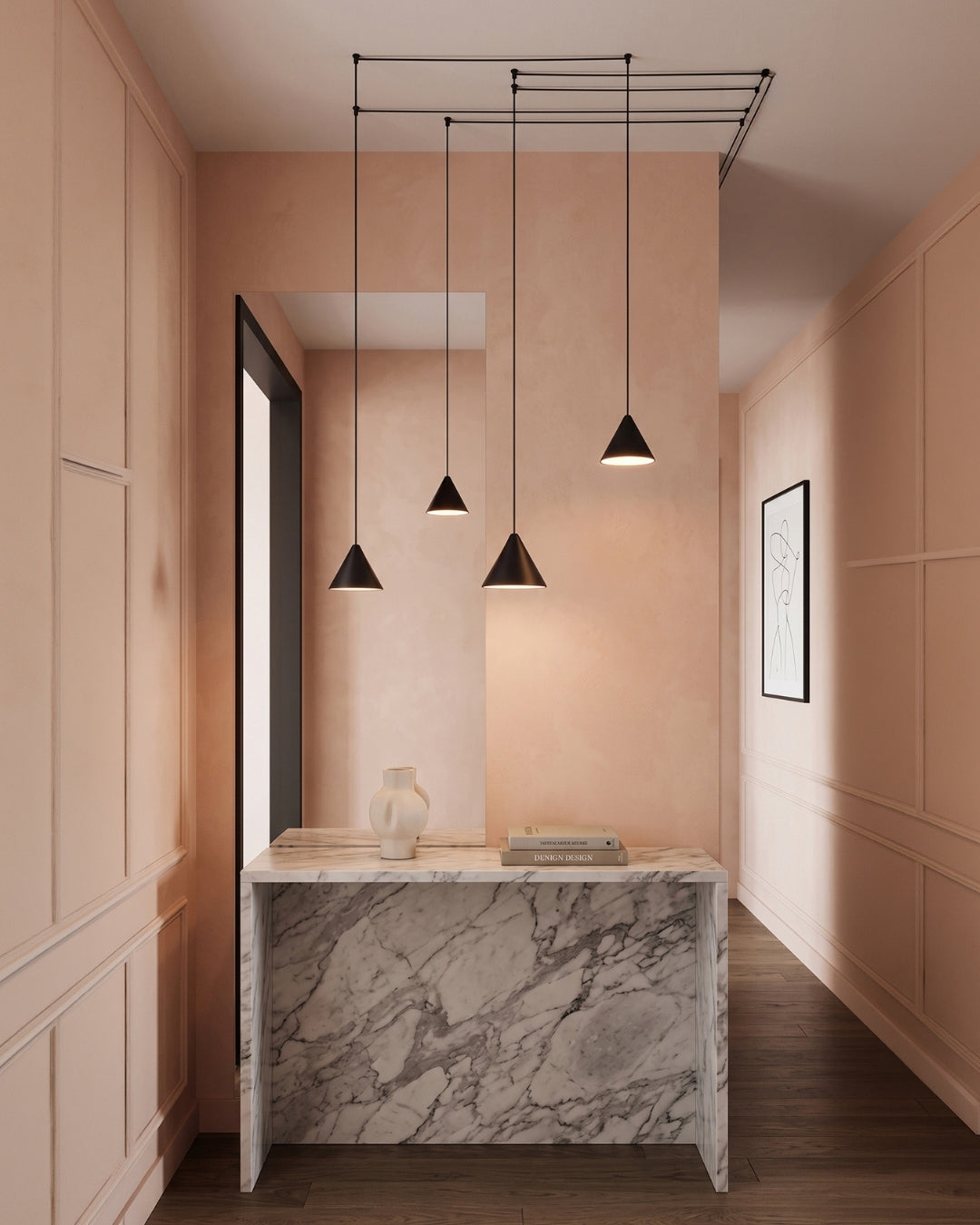 Stella Pendelleuchte | Aluminium Geometrisches Design mit verstellbarer Kabellänge und LED-Beleuchtung - Lamylie