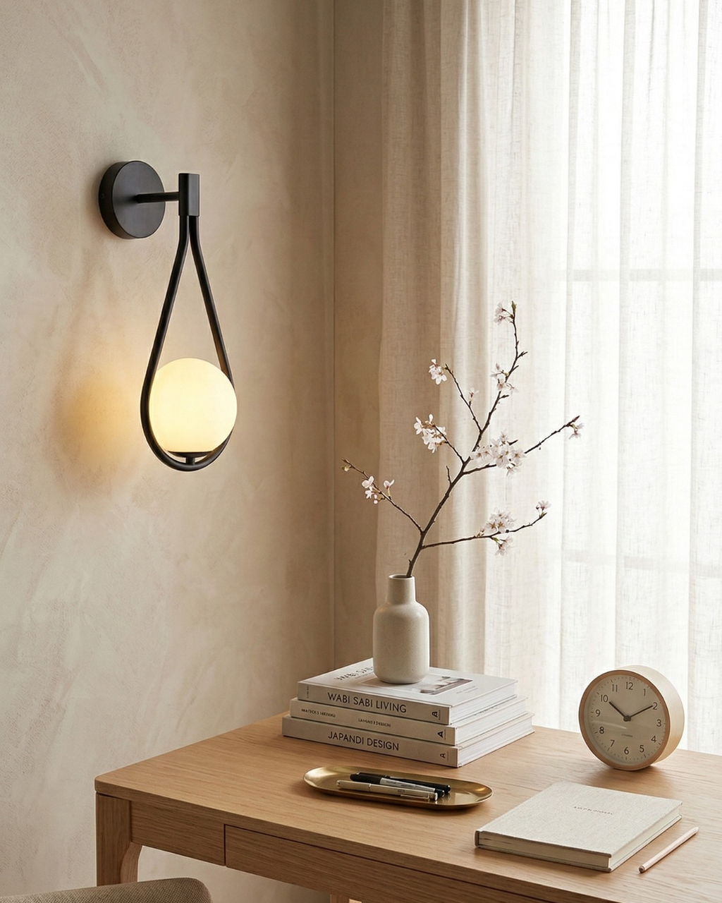 Nordic Wall Lamp with Glass Globe — Minimalist Lighting for Scandinavian Interiors - Lamylie