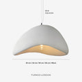 Wabi Sabi Polymer Pendant Lamp | Organic Texture Scandinavian Light Design for Living Room Dining Room - Lamylie