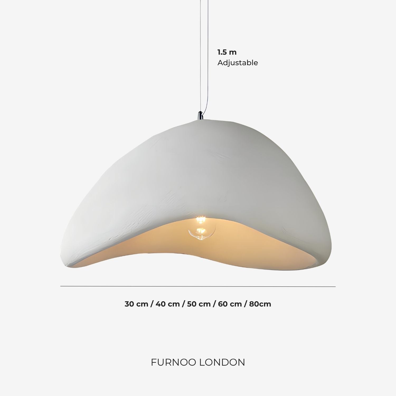 Wabi Sabi Polymer Pendant Lamp | Organic Texture Scandinavian Light Design for Living Room Dining Room - Lamylie