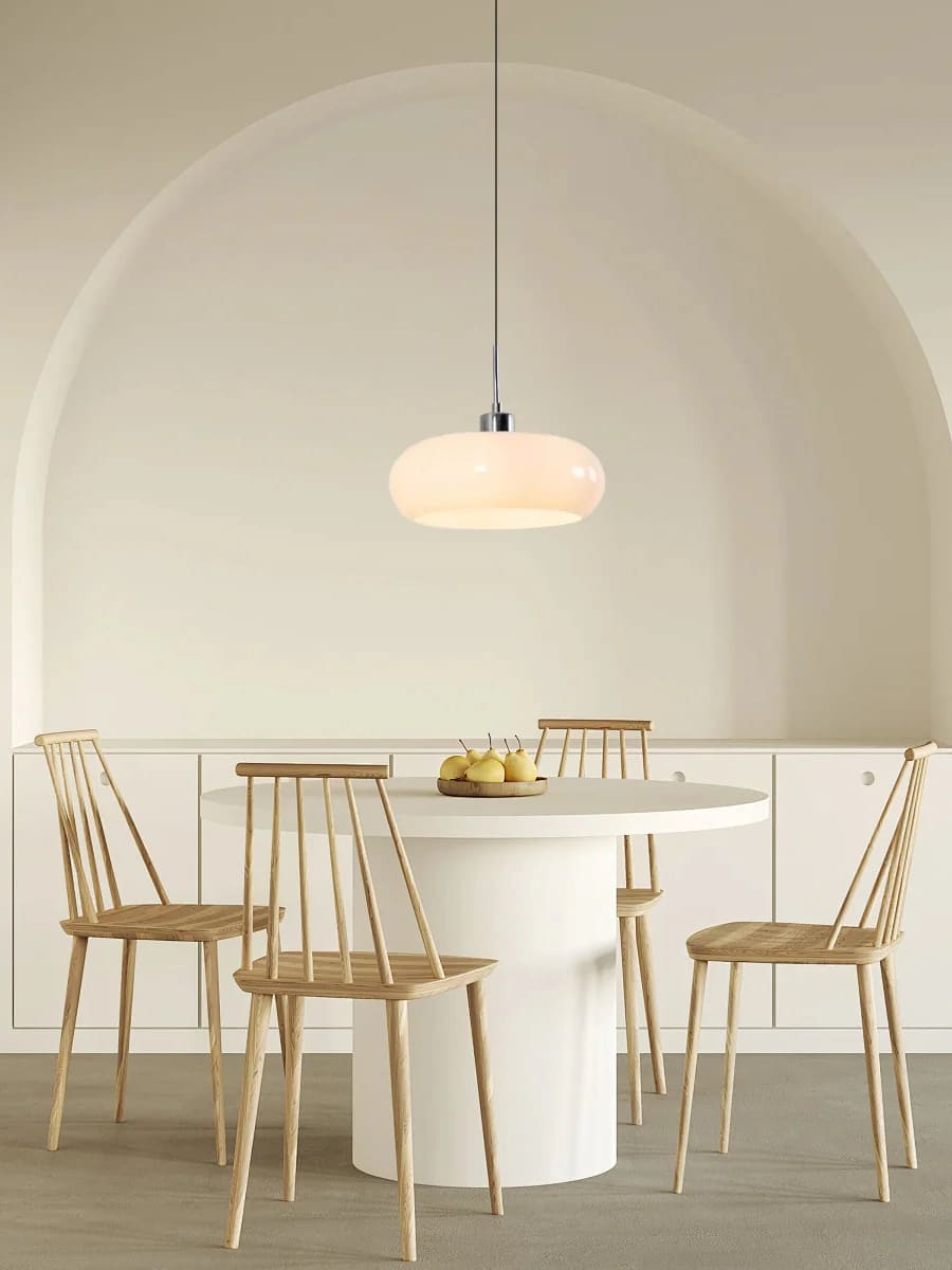 Bauhaus Glas Pendelleuchte Metall 11cm Nordisches Design Esszimmer Küche - Lamylie