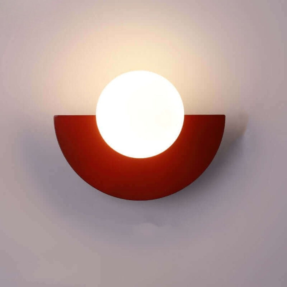 Wall Lamp | Modern Wall Lighting with Colorful Shade | Scandinavian Design | Living Room Bedroom Hallway - Lamylie