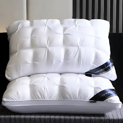 Almohada de plumón para un suave soporte del cuello: duerme cómodamente y sin dolor - Lamylie