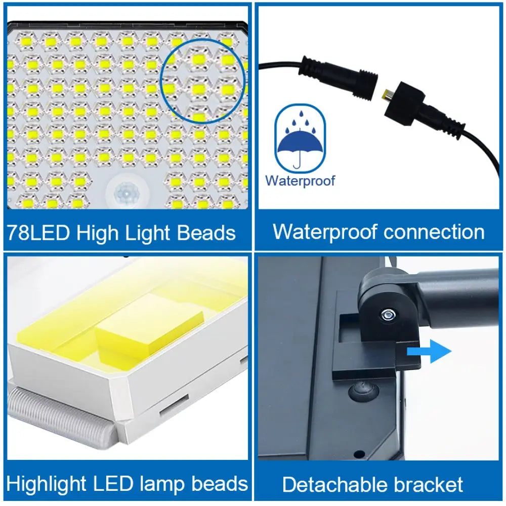 Solar Outdoor Wall Light with Motion Detector – 106/144/280 LEDs - Lamylie