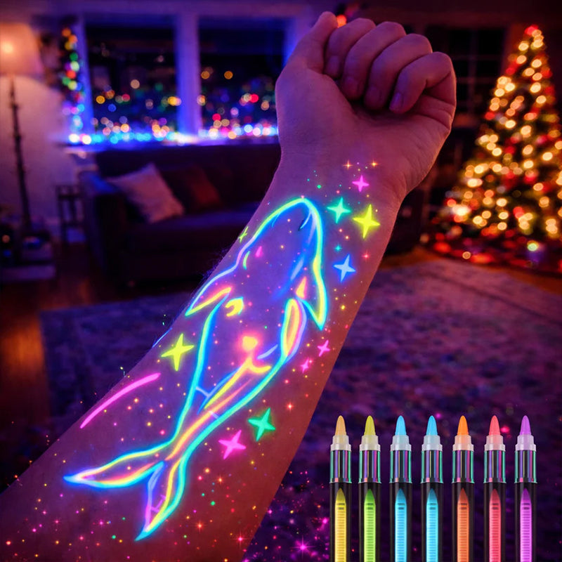 Illumina ogni spazio con una straordinaria body art al neon che cattura l’attenzione - Lamylie