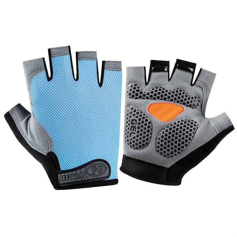 AthletiQ Half-Finger Outdoor Gloves, Universally Sized for Men & Women