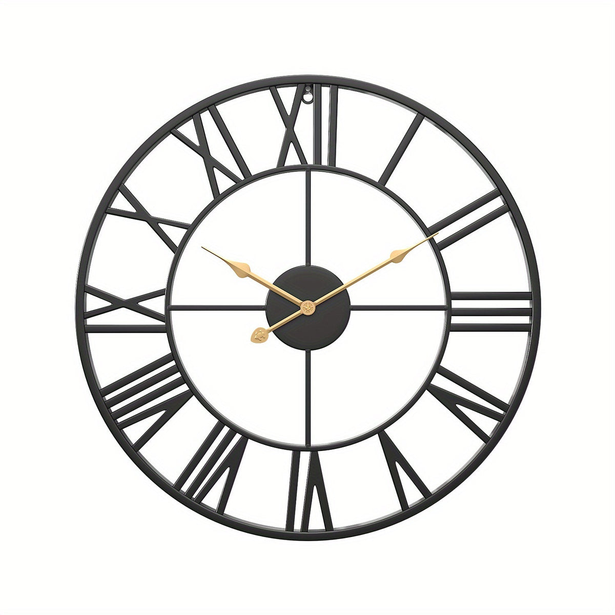 Klasické kulaté nástěnné hodiny Serenetime — kovový rám, průměr 30 cm, tichý chod ručiček