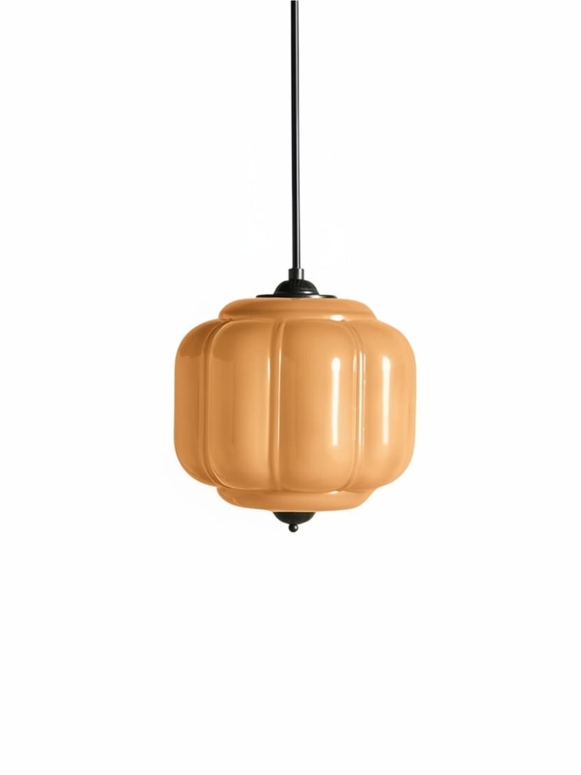 Vintage Milk Glass Pendant Lamp with Wavy Edge | Scandinavian Atmosphere Lighting for Kitchen and Bedroom - Lamylie