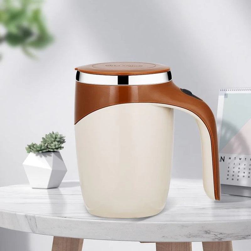 Önkeverő, 380 ml-es utazóbögre USB-ről újratölthető keverővel | Automatikus kávé- és fehérjeturmix-palack útközbeni használatra – Lamylie