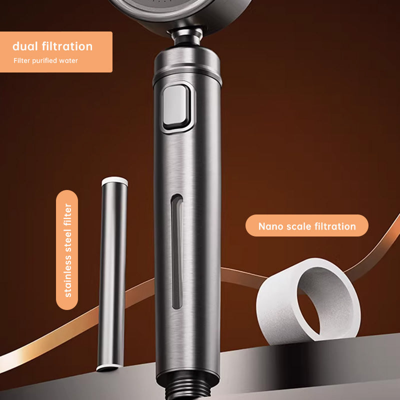 Pommeau de douche à main Steelrain — fabrication en acier inoxydable, jet puissant
