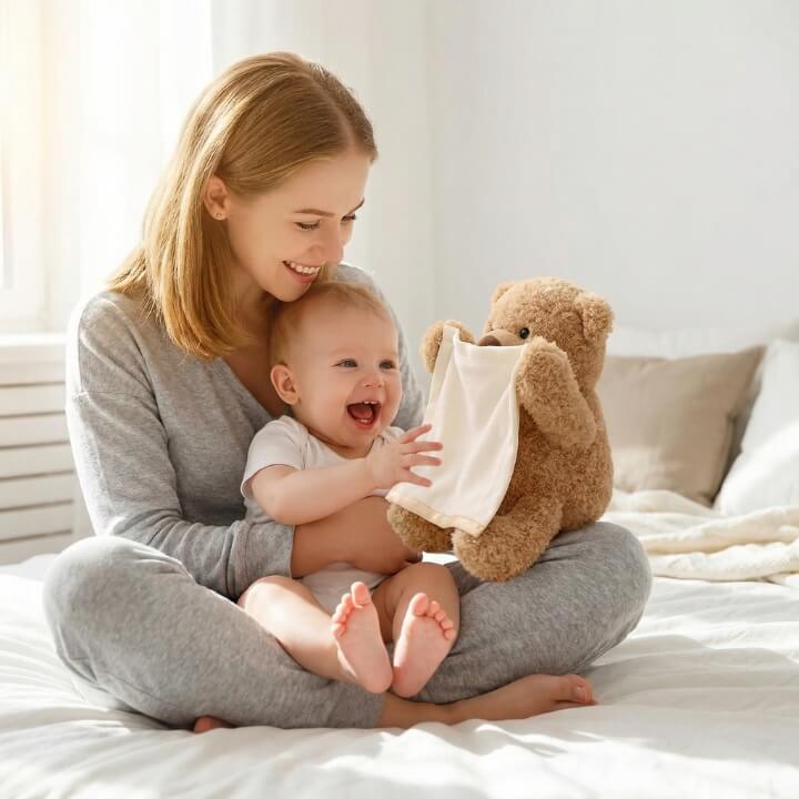 BuddyBear – Bamsebjørnen, der kigger frem og får din baby til at grine hver gang - Lamylie