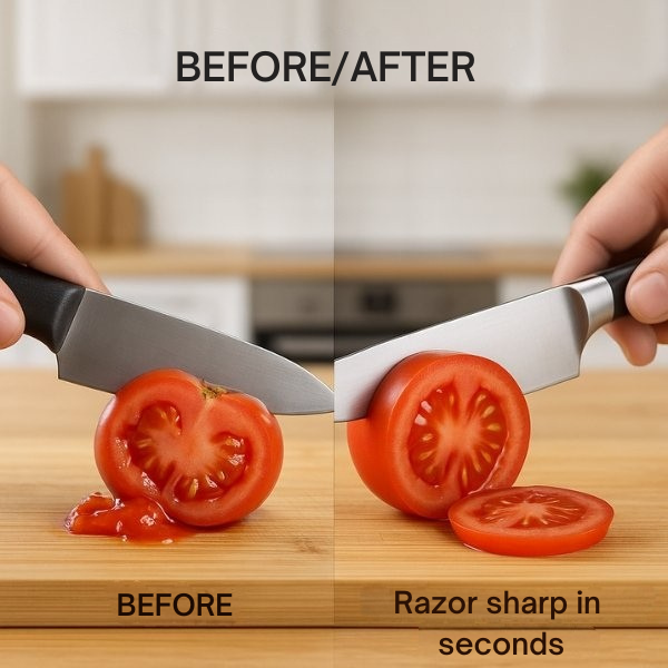 Knife Sharpening | Rolling Edge Sharpener | Quick & Accurate Sharpening | Blade Power - Lamylie