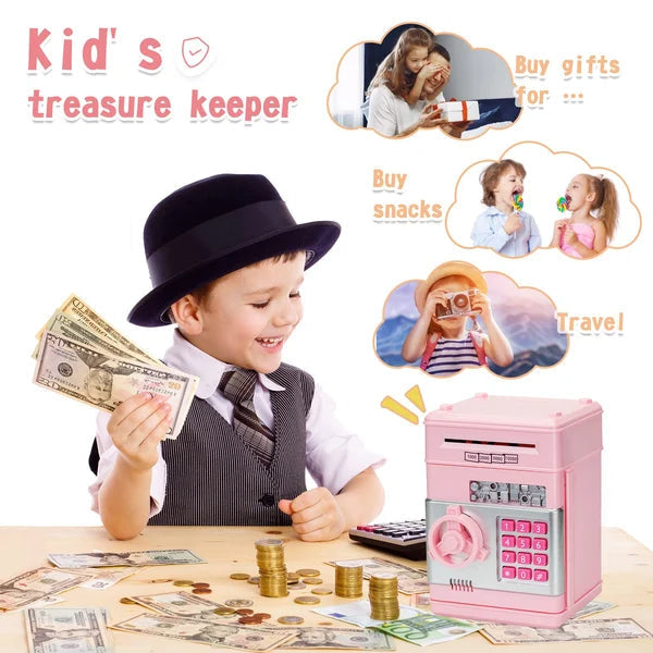 Mini Piggy Bank - Safeguards Pocket Money and Turns Saving into Fun Adventure for Kids - Lamylie