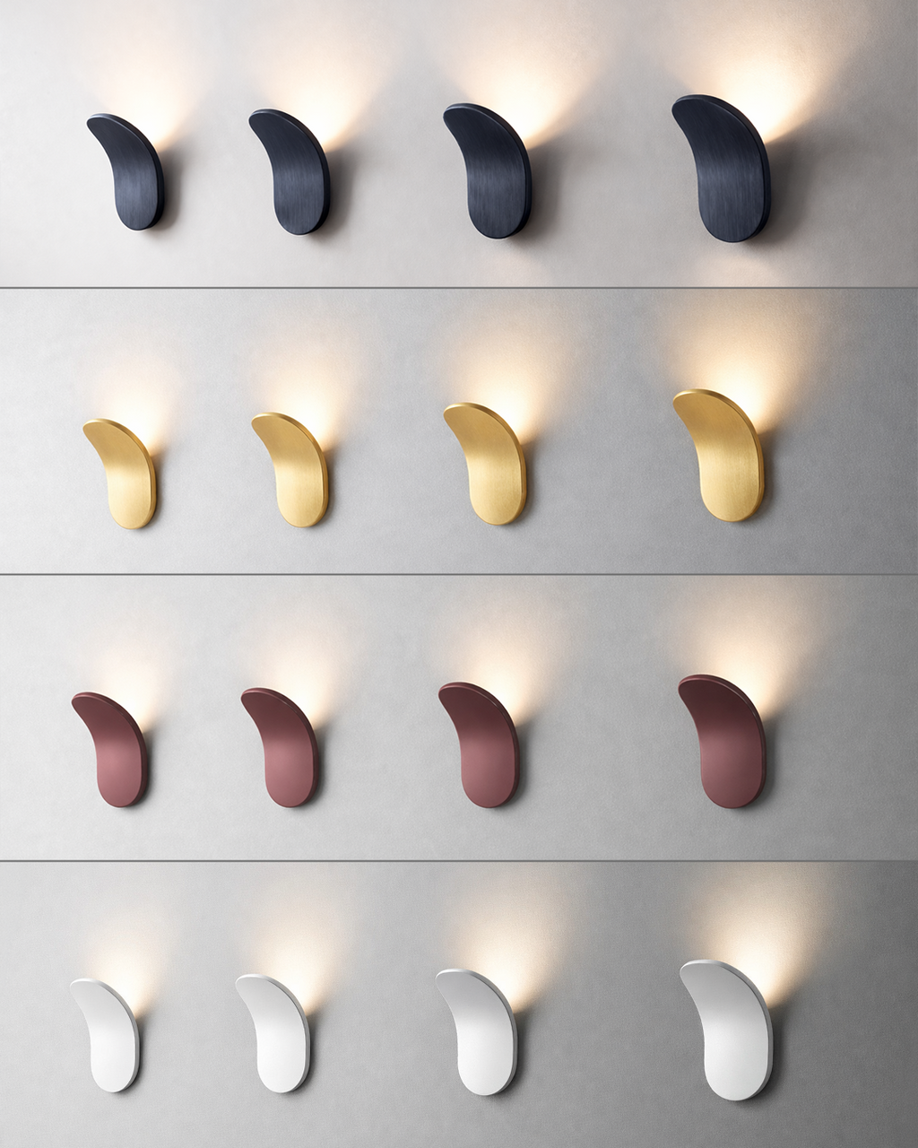 Curved Wall Lamp Modern Minimalist Design Brushed Finish Diffuse Light Decorative Wall Lighting for Hallway Bedroom Living Room - Lamylie