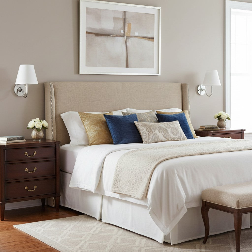 Wall Lamp with Pleated Fabric Shade | Classic Lighting for Bedroom and Living Room - Lamylie